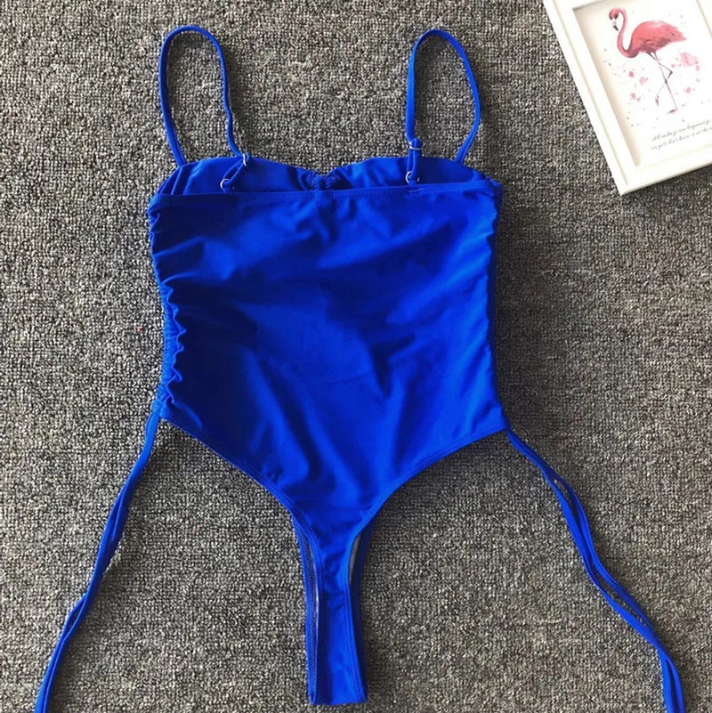 TUNICut-Maillot de bain 1 pièce string, coupe haute