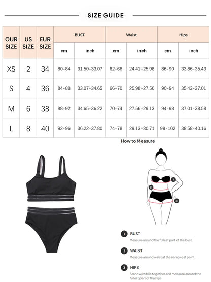 TUNIControl-Bikini push-up taille haute pour femme, maillot de bain imbibé, haut précieux, ensemble 2 pièces