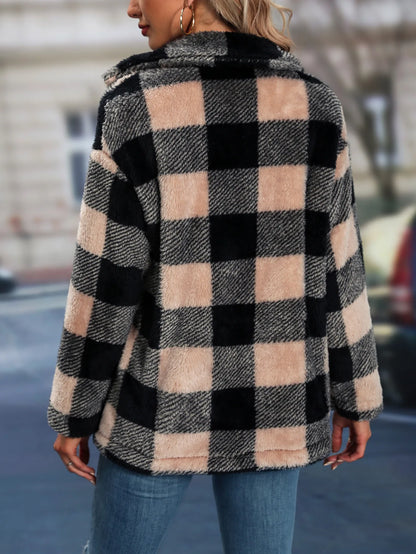 Manteau à carreaux, style américain, parfait pour l’automne et l’hiver