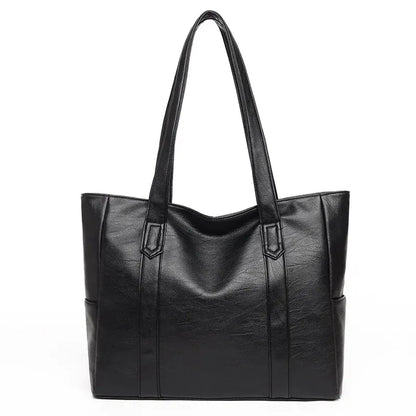 Sac à grande capacité à bandoulière en cuir pour femme